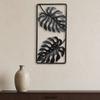 Bedroom Metal Wall Hanging Gold Monstera & Palm Leaf Art, 3D Hollow Lightweight Botanical Iron Luxury Decor for Living Room Sofa Background,