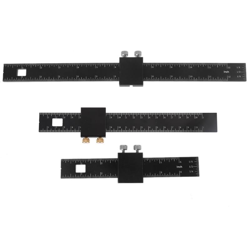 Precision Pocket Ruler Woodworking by Clear Style | Inch and Metric Indicators Professional Woodworking for T Track Rule