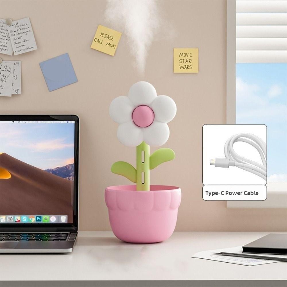 Dekoratives Nachtlicht 300ML Desktop-Luftbefeuchter Diffusor Blume Luftbefeuchter Haushalt Schlafzimmer