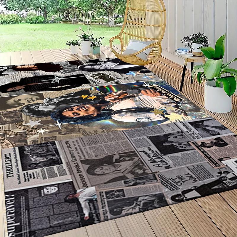 Music Legend Collage Carpet Rug Soft Washable Antislip Home Living Room Sofa Mats Personalized Christmas Rug