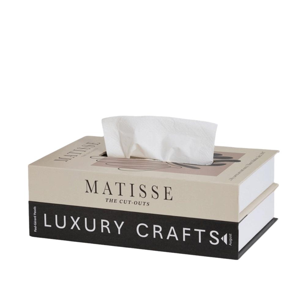 Luxury Book Style Tissue Box Ornaments Napkin Holder Case Organizer Paper Box  Home Decoration