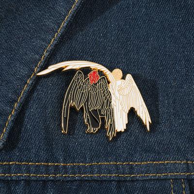 Fantasy Comedy Good Omens Ineffable Husbands Angel & Demon Hard Emaille Pins Angel Demon Badge Aziraphale And Crowley Schmuck