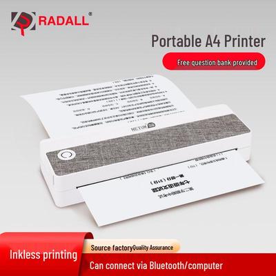 A4 Bluetooth Thermal Printer for Students: Portable, Inkless, Mobile-Compatible
