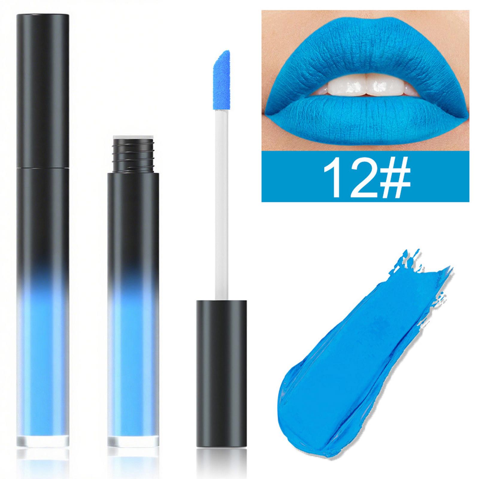 

1 шт. бархатная матовая помада высокопигментированная стойкая нелипкая жидкий блеск для губ не размазывается для повседневного макияжа вечеринки на Хэллоуин One Size