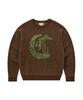 Diploma C Logo Knit Brown