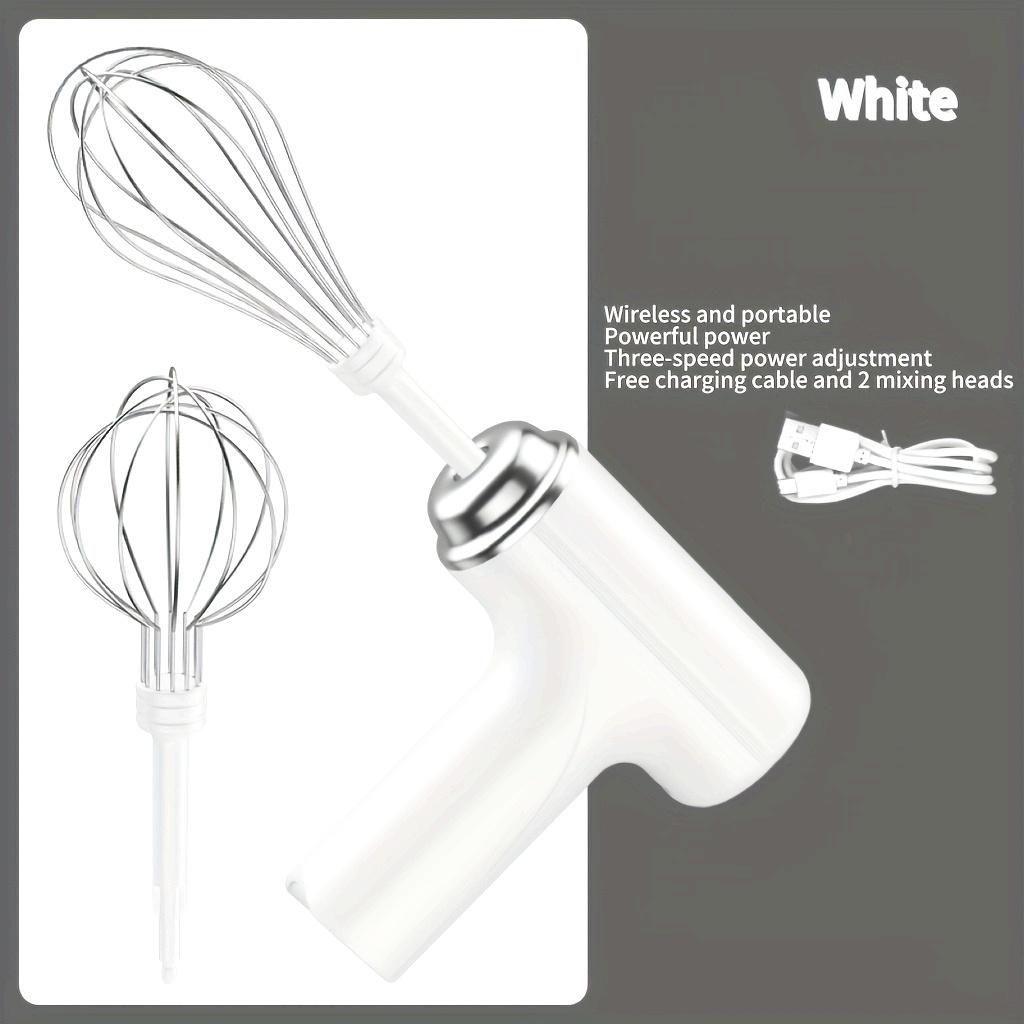 1pc Handheld Electric Eggbeater & Whisk - USB Rechargeable, Cordless, Portable, Lightweight, Easy-to-Use Hand Mixer for Baking Cakes, Cookies, Muffins