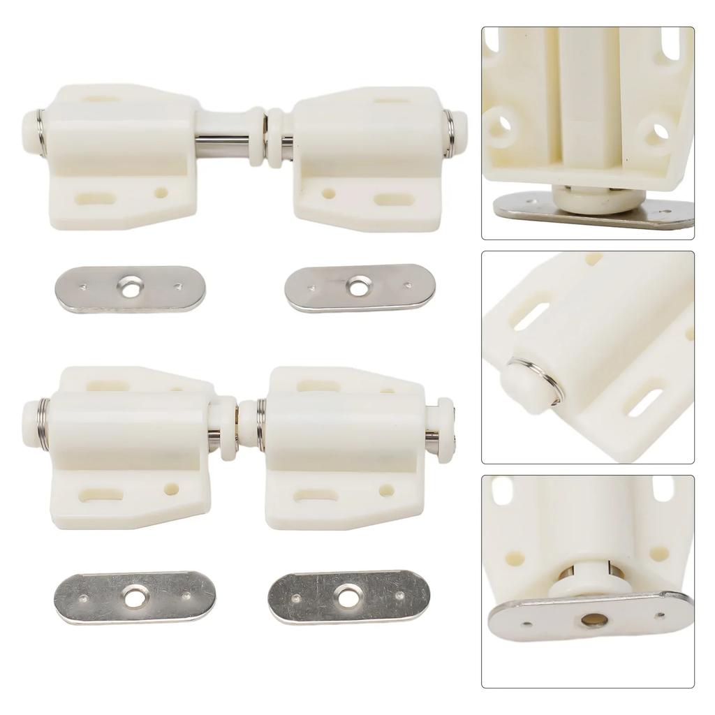 Single Magnetic Latch Touch Latch 4Pcs Bathroom Black/beige Cabinet Doors Cupboard Doors For Wardrobes Pressure