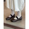 Black single shoes flat-soled French soft-soled grandma shoes versatile ballet Mary Jane shoes