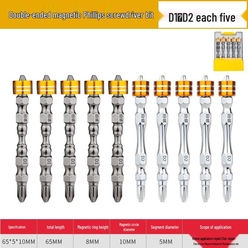 Magnetisches Nunchaku-Schraubendreherbit-Set mit hoher Härte und rutschfestem Ring