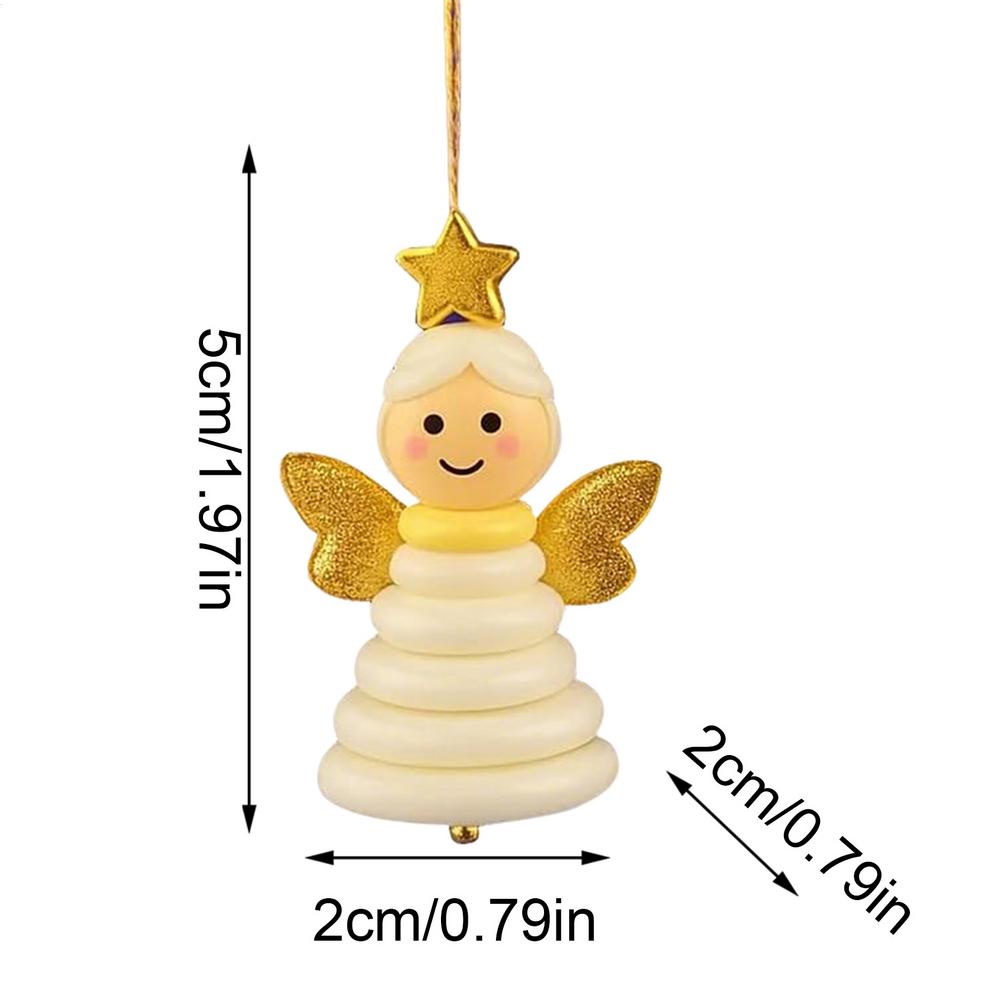 Button Christmas Tree Ornament Kits Hangable Santa Angel Snowman Christmas Tree Pendant Pendant Charm Decoration Craft Making