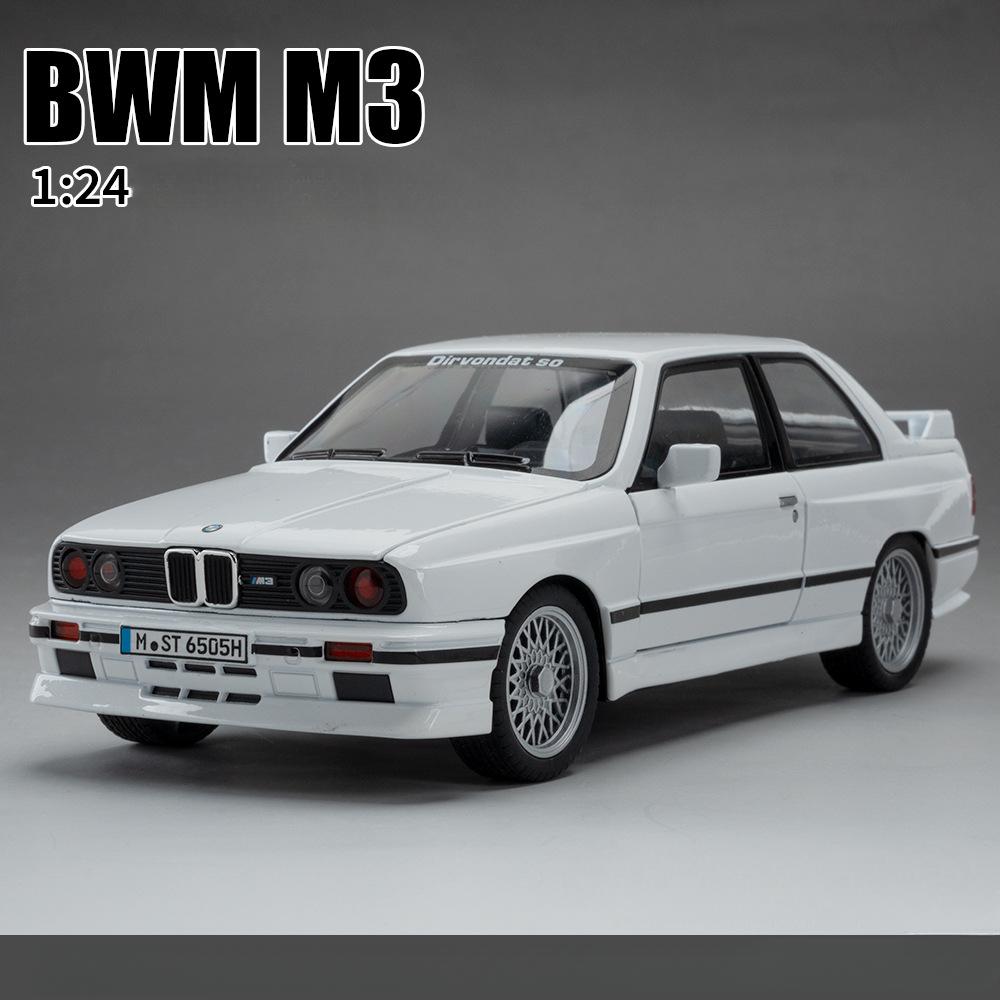 

1:24 BMW M3 Alloy Sports Car Model Diecasts Metal Classic Car Model High Simulation Sound and Light Childrens Toys Gift C410