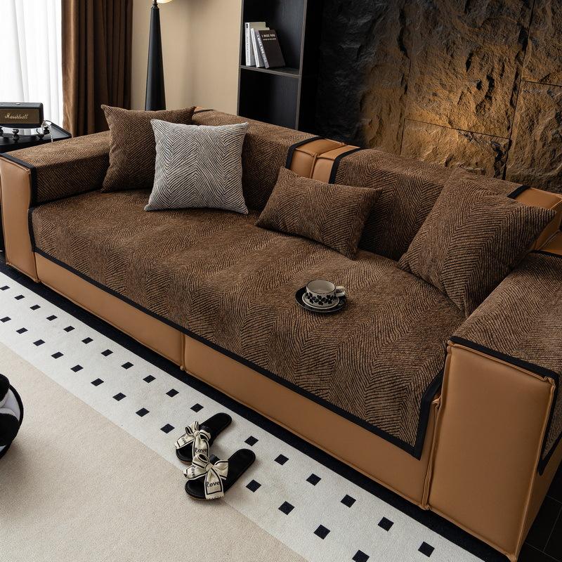 

new straight row sofa cushion autumn and winter leather sofa cover four seasons universal sofa towel Y princess seat cushion 70*70cm