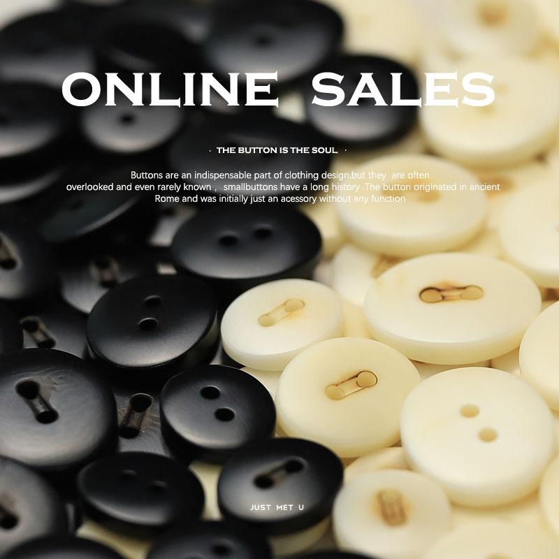 

5Pcs Fruit Material Clothing Button Two Eyes Oval Button Knitted Cardigan Jacket Children S Sweater Suit Button 1 #[fruit trough black] 15mm