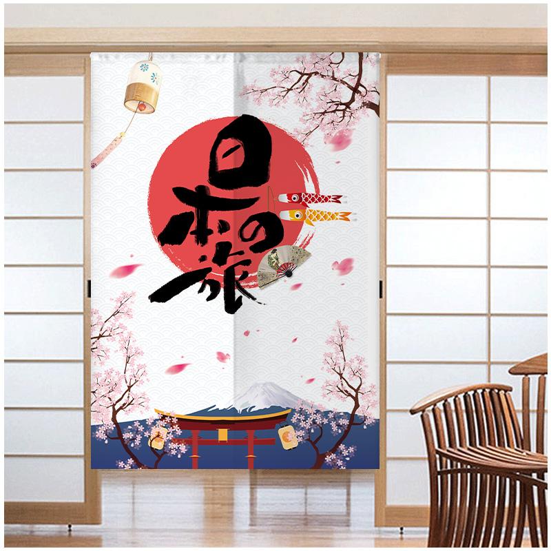 Japanese Sushi Door Curtain Partition Kitchen Doorway Decorative Drapes Cafe Restaurant Entrance Noren Half-Curtain