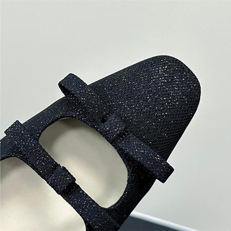 Fashion Comfortable Breathable Women's Loafers Elegant Pointed Toe Butterfly Knot Design Flats Autumn Low-heeled Casual Mary Jane Shoes