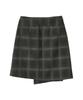 Biteoseljeu Jane Check Wrap Skirt-Khaki