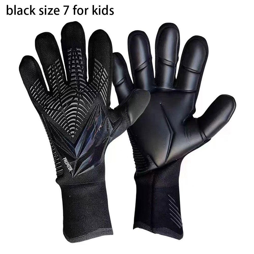 1 Paar dicke Latex-Torwarthandschuhe, rutschfester Fingerschutz, Fußballhandschuhe, atmungsaktive Torwarthandschuhe für Erwachsene und Kinder