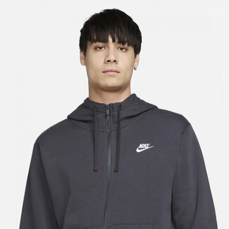 Nike Hooded Zip Up Club Fleece Full Zip Hoodie Bv2646 070 S2212
