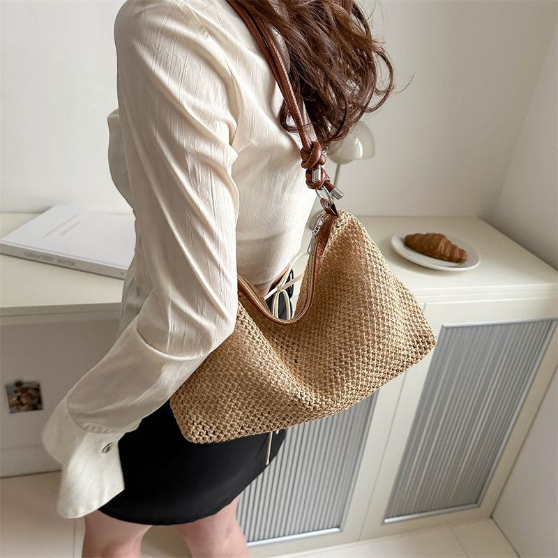 Women's new trendy fashion retro simple tote bag casual aesthetic personality large capacity shoulder bag women
