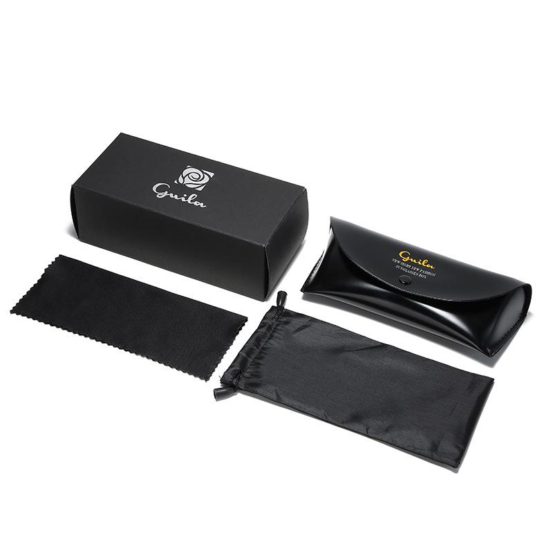 Sunglasses Packaging Set: Eyeglass Case, Cleaning Cloth, Pouch, Polarized Card & Gift Box