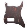 Musiclily Pro 11-Hole ST Pickguard (1H) for Fender American/Mexican Tom Delonge Stratocaster Electric Guitars, Tortoiseshell Pattern, 4-Piece Set