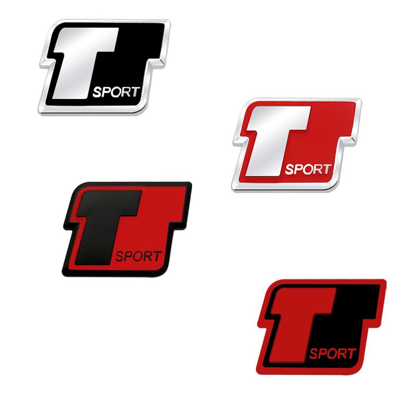 Metal 3D Badge T Sport Logo Car Rear Trunk Body Sticker Emblem For Toyota Corolla Rav4 Yaris Camry Highlander Land Cruiser YU6