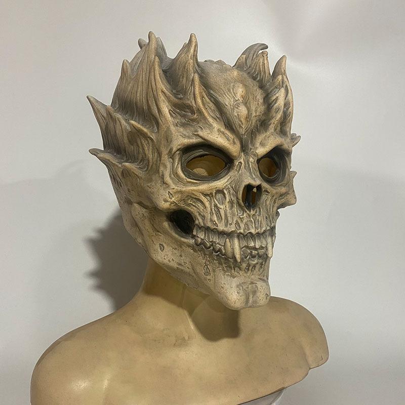 Skull warrior mask is selling well diy Costume Props Halloween Latex Mask