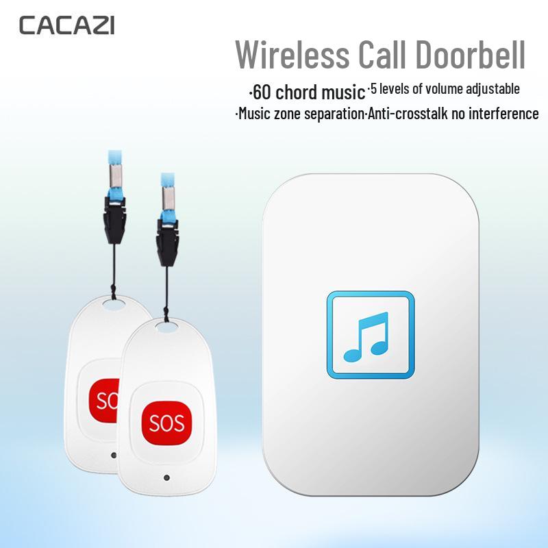 Elderly Wireless Remote Emergency Call Button & Doorbell System