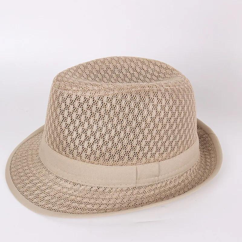 Men's & Women's Straw Breathable Jazz Hat Mesh Summer Sun Hat