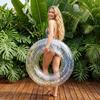 Transparent Swim Ring Kids Adults Inflatable Leakproof Thickened PVC Swimming Ring Summer Outdoor Pool Beach Party Float Tube