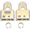Autobatterie-Polklemmen-Set mit Digitalvoltmeter Standard 0/4/8/10 AWG-Lehre A (Gold)