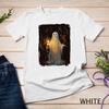 Cute Ghost Holding Candle Funny Halloween Gothic Vintage T-Shirt Unisex T-shirt 12