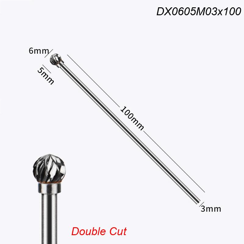 Extra Long 100mm Rotary Rasp File Carving Grinder Abrasive Tools Carbide Burr Alloy Bits Milling Cutter Drill For Metal Wook