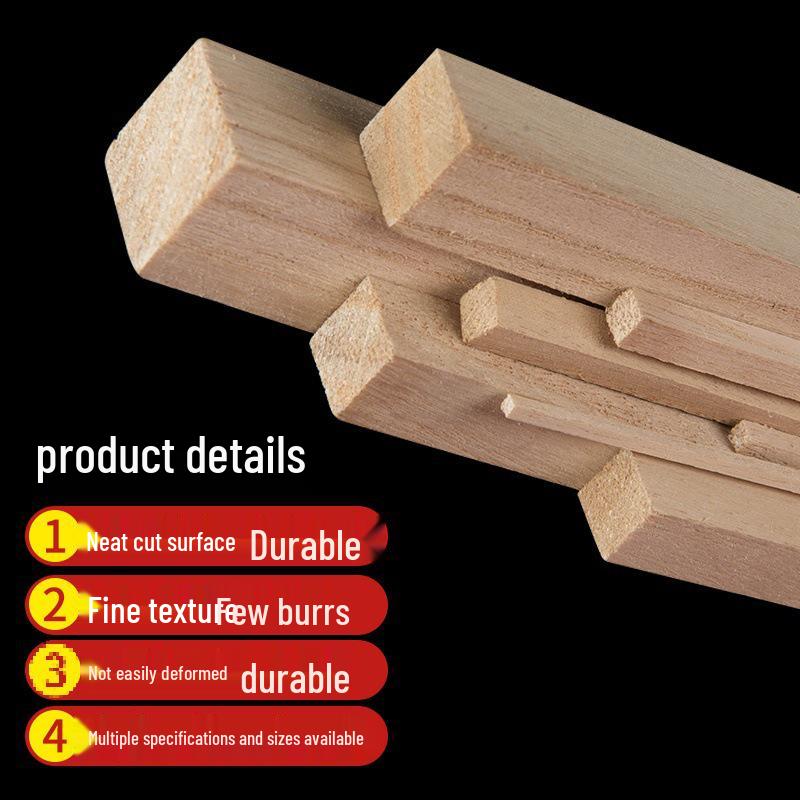 Paulowniahout Strips voor 3D Modelbouw en Blokhut Constructie