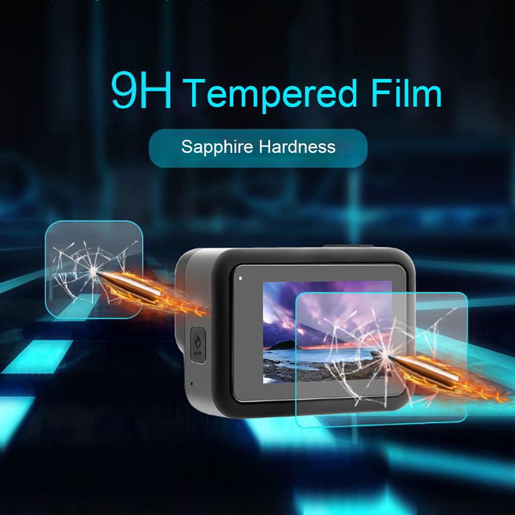 Soft Silicone Protective Housing Cover Case+Tempered film for Go-pro 8 Black