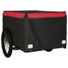 VidaXL Remorque de Vélo, Chariot de Transport avec Barre, Remorque de Bicyclette avec Drapeau Jardin Extérieur, Noir et 94090