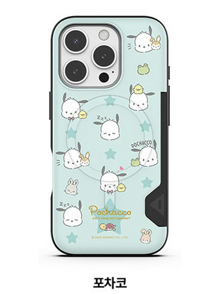 Korea Hello Kitty iPhone 17 Pro Max Magnetic Case with Small Icon and Card Slot