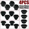 4X 42mm/60mm/75mm/90mm Warm Heater Parking Heater Air Vent Car Heater Ducting Duct Air Outlet Black For Webasto Truck Auto Parts