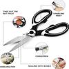 Kitchen Scissors Stainless Steel Multipurposes Shears Tool For Food Chicken BBQ Meat Herb Scissors Multifunctional Kitchen Tools