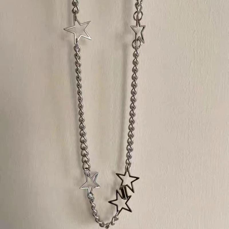 Star element yk niche design versatile Spice Girl pentagram hollow chain Spice Girl necklace collarbone chain necklace