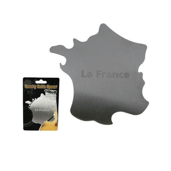Bottle Opener Map of France Metallic Original Bottle Opener