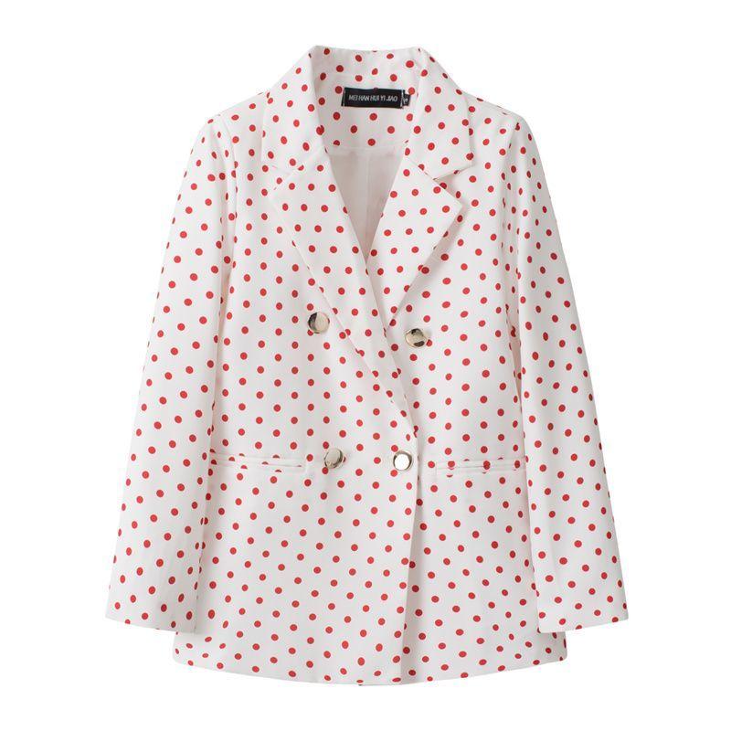 Blazer a Pied de Poule Blu e Bianco Stile Britannico da Donna con Bavero Elegante Cappotto Completo Nuova Collezione Outerwear per Performance
