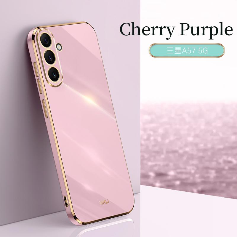 Custodie per Telefono Colorfast alla Moda Placcate per Samsung Galaxy A57 A37 A17 5G Morbida Lusso Protezione Lente Originale Cover Posteriore in Silicone