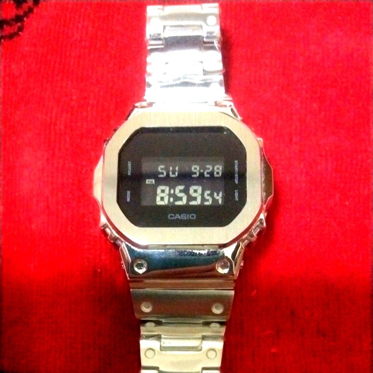 CASIO Casio G-SHOCK DW5600 digital watch silver full metal specification!