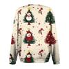 Women's Fashion Casual Long Sleeve Christmas Printed Neck Sweatshirt Top