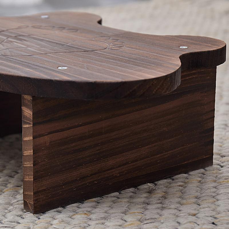 1Pc Wooden DIY Children's Booster Stool Adults Bath Stool Toilet Solid Wood Step Stool Bathroom