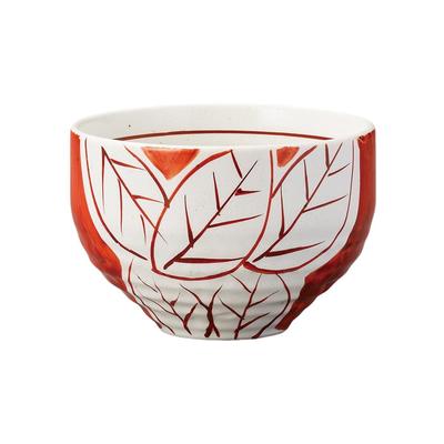 Ippuku 10 X Leaf Matcha Cafe Mino Made In Japan Ale-net Bowl, Teacup, 6.8cm, 320cc, Hand-Painted Design, Bowl, Bowl, Ware,