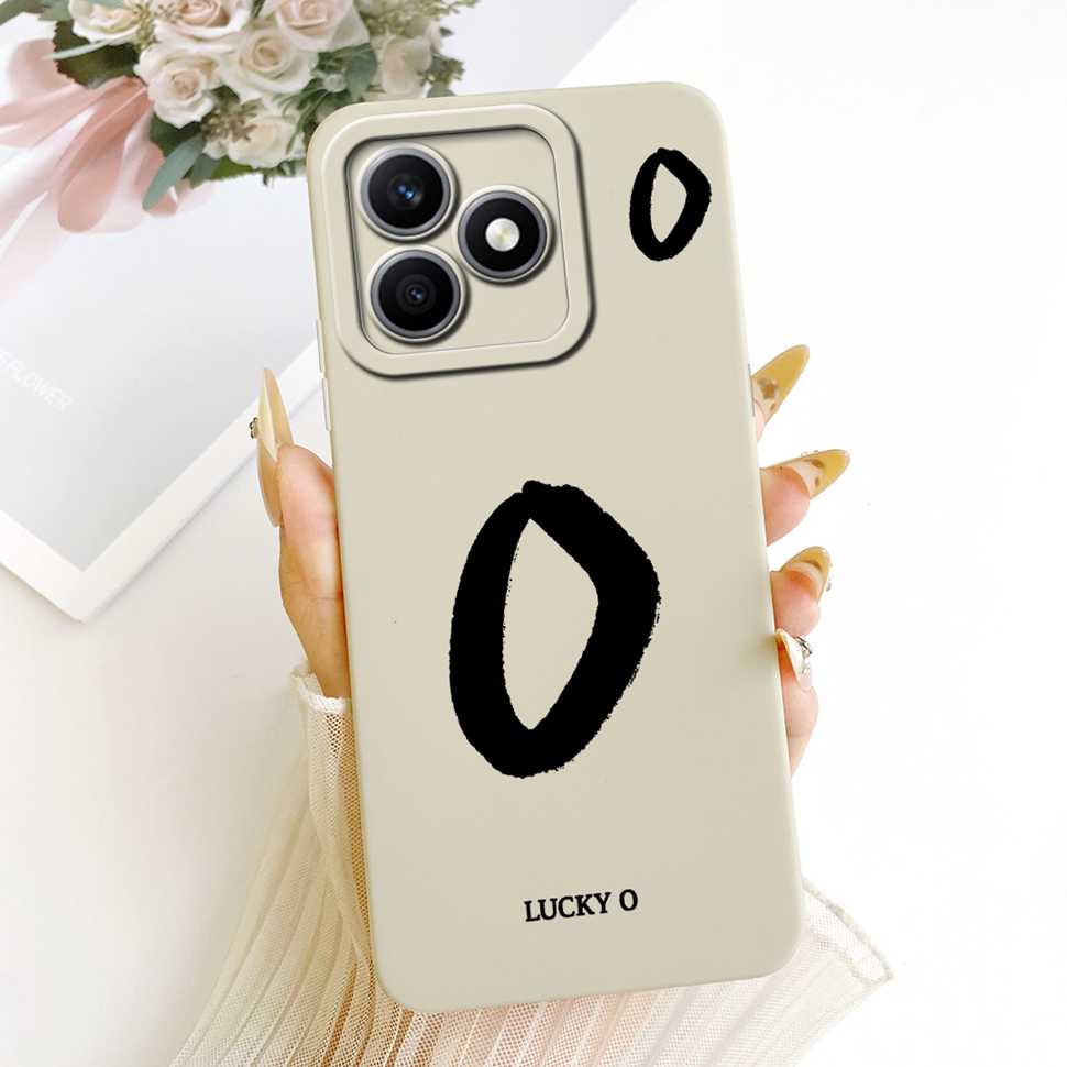 For Honor X8d 4G 6.77" Case Fashion Letters A-Z Full Protection Silicone Back Cover For Honor X8d X8D 4G Phone Cases Fundas