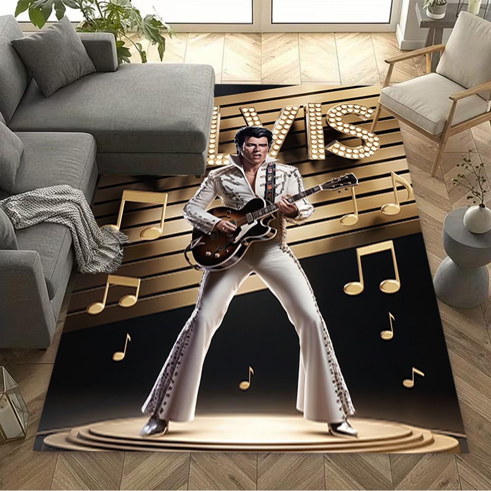 Elvis Presley Artwork Carpet Perfect for Living Rooms Decorate Room Balcony Dormitory Antislip Carpet Anime Office Decor