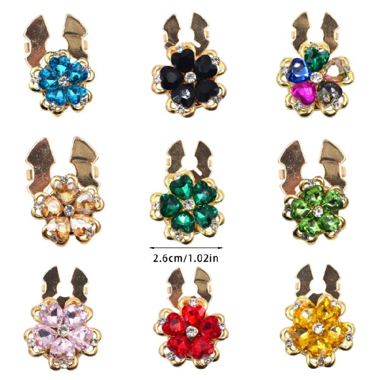 Flower Shaped Button Covers Detachable Clip On for Women Shirt Accessories